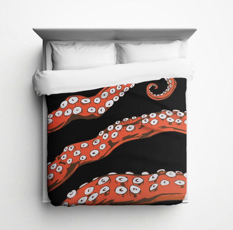 Octohug Octopus Duvet Cover Made In Usa Etsy
