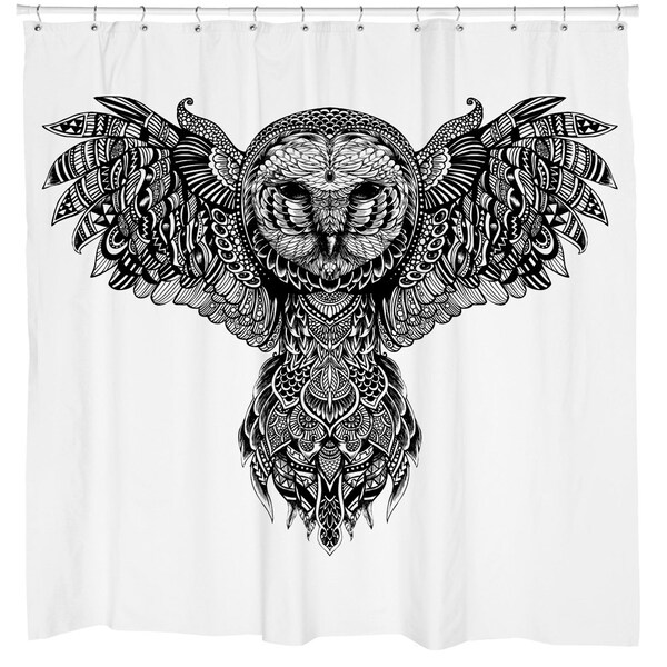 Owl Shower Curtain Etsy