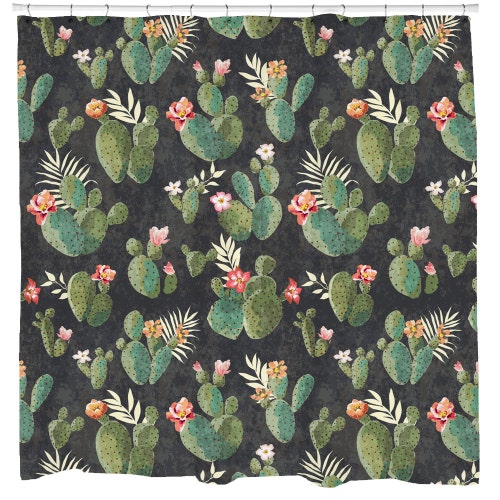 Details about   Cactus Wreath Shower Curtain Bathroom Decor Fabric & 12hooks 71 Inch 