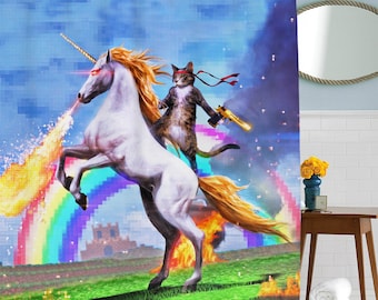Cute Unicorn Mermaid Scale Funny Fabric Home Bath Decor 84 X 69 Inches INTERESTPRINT Novelty Shower Curtain Bathroom Sets Cute Unicorn Mermaid Scale Funny Fabric Home Bath Decor 84 X 69 Inches INTERESTPRINT Novelty Shower Curtain Bathroom Sets