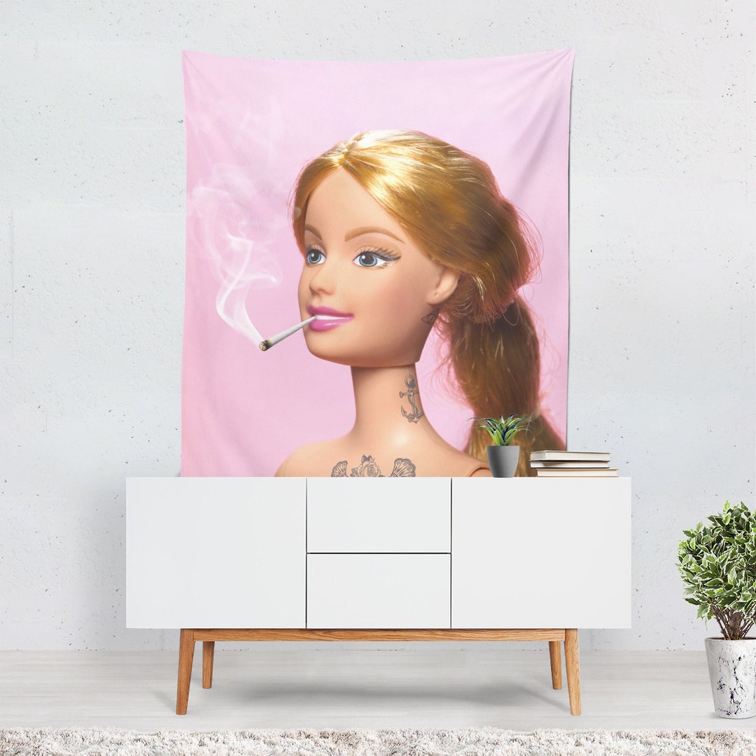 Smoking Doll Tapestry Etsy