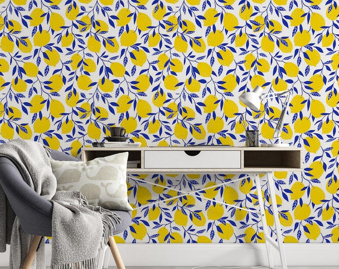 Pink Lemon Wallpaper Pink Lemon Lime Jumbo by - Etsy