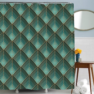 Art Deco Pattern Shower Curtain