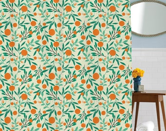 Orange Trees Shower Curtain