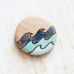 Summer Waves Coin Bead image 1