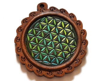 Green Hues Geometric Pendant