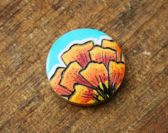 Marigold Burned Bead