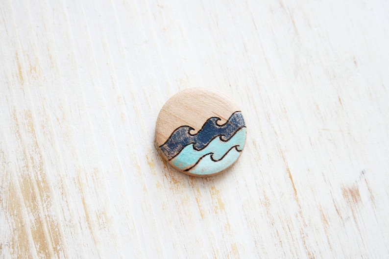 Summer Waves Coin Bead image 1
