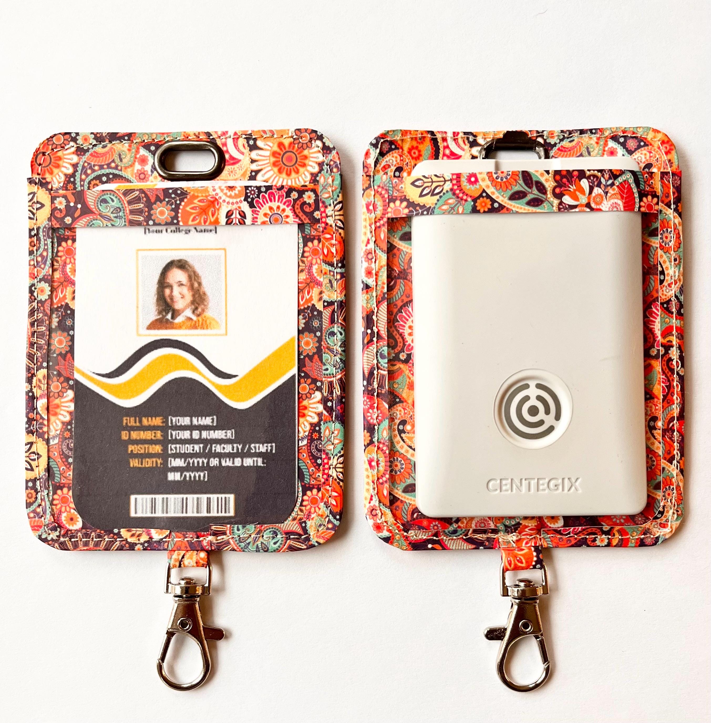 Paisley Centegix ID Holder: Personalized Lanyard, Centegix Alarm