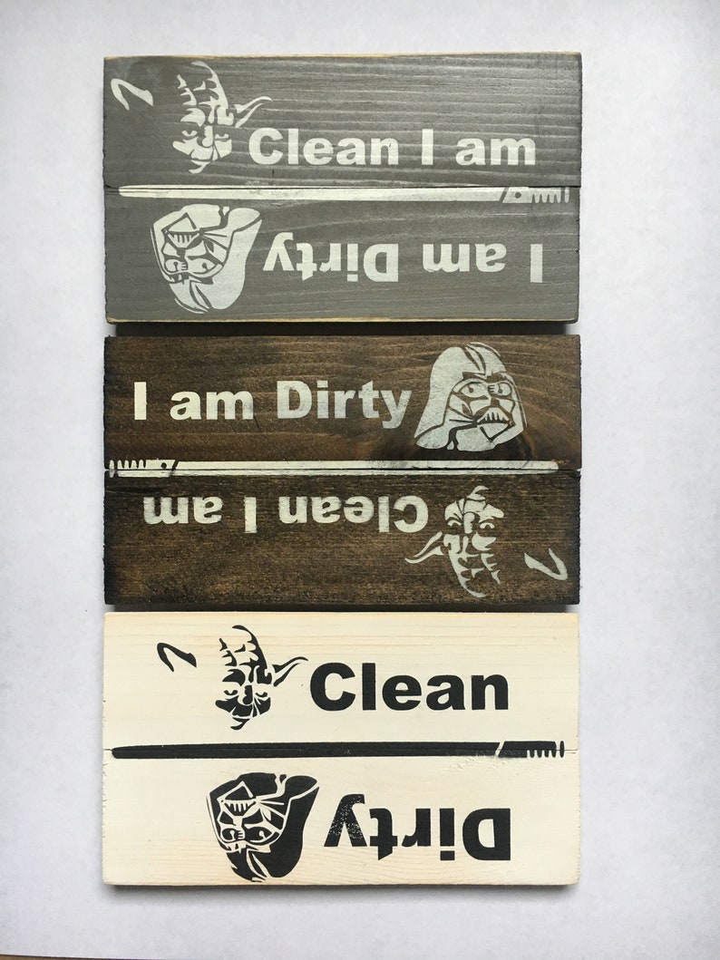 YODA/DARK VADER Dishwasher Dirty/clean Etsy