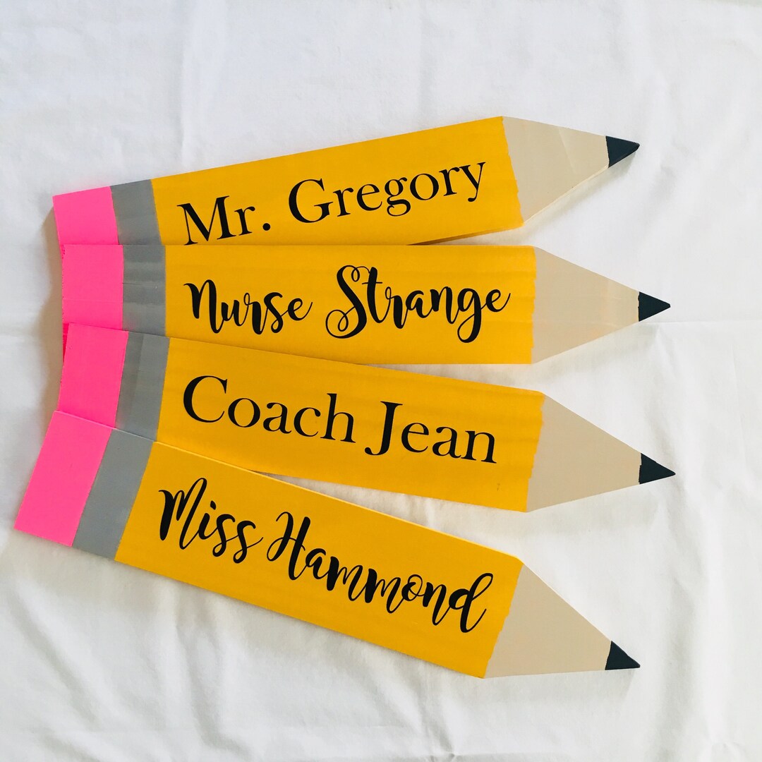 Wooden Pencil Teacher Classroom Wall Decor Etsy