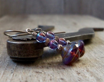 Hypoallergenic Titanium Earrings - Purple Earrings - Gift for Mom