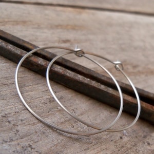 Hoop Earrings - Pure Titanium - Hypoallergenic Hoops - Titanium Earrings - Multiple sizes - Silver Hoops - Earrings for Sensitive Ears