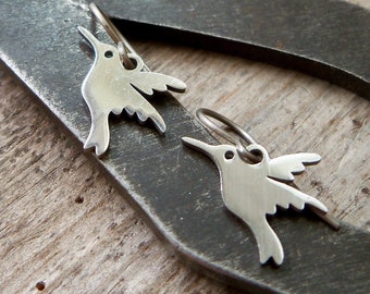 Stainless Steel Earrings - Bird Earrings - Hypoallergenic Titanium Earrings - Gift for Girl