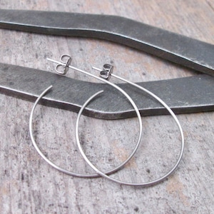 Hypoallergenic Pure Titanium Stud Hoop Earrings - Elegant Minimalist Jewelry for Sensitive Ears