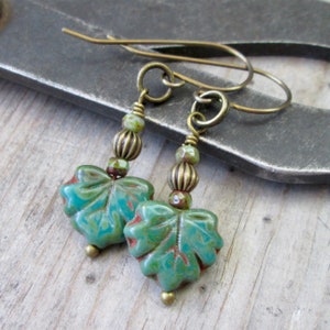 Maple Leaf Earrings - Titanium Earrings - Hypoallergenic Boho Earrings - Short Dangle Earrings - Gift for Her