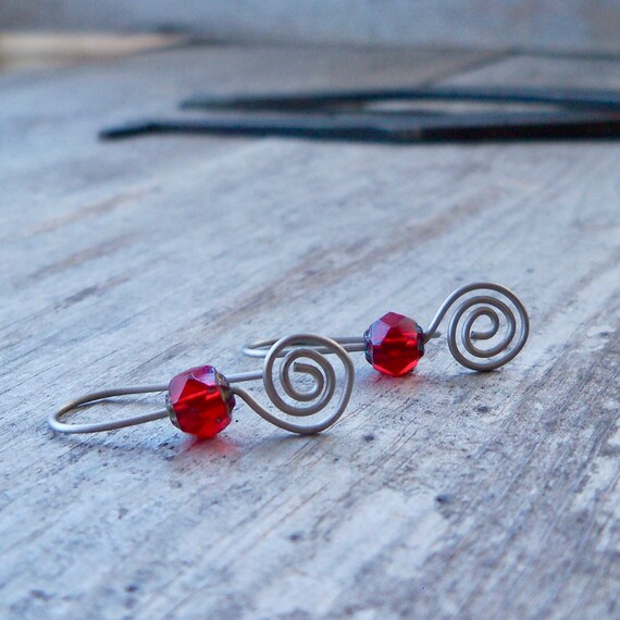 Earrings for Sensitive Ears Hypoallergenic Red Earrings | Etsy Earrings for Sensitive Ears Hypoallergenic Red Earrings | Etsy
