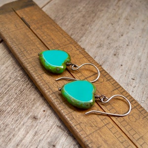 Turquoise Heart Earrings - Turquoise Earrings - Hypoallergenic Titanium Earrings - Gift for Friend