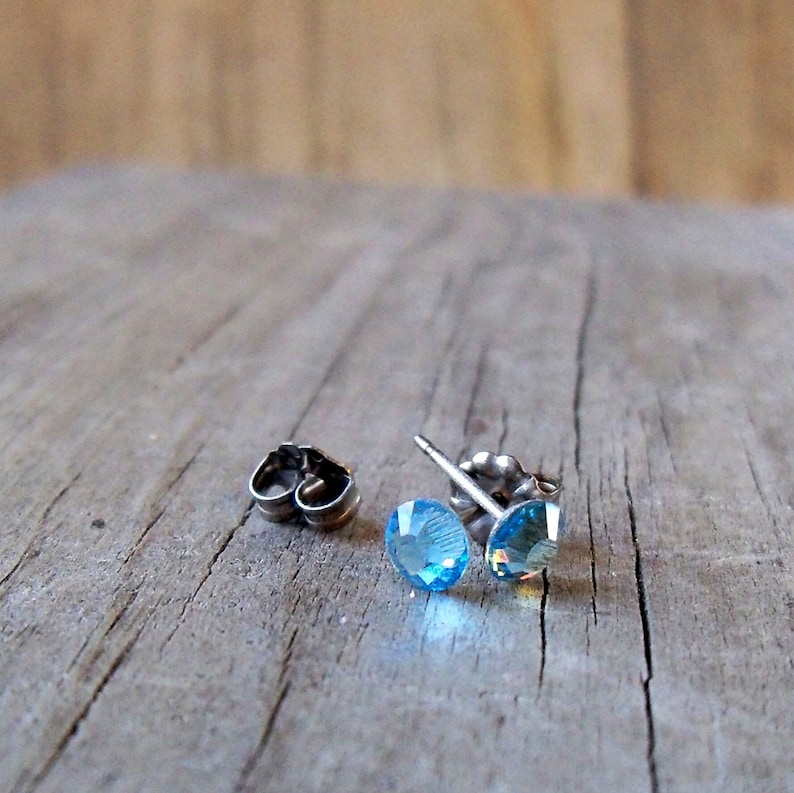 Titanium Stud Earrings Hypoallergenic Titanium Earrings Etsy