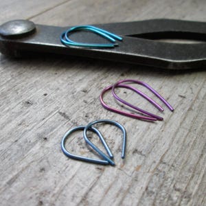 Hypoallergenic Titanium Sleeper Earrings - Colorful Anodized Earrings for Sensitive Ears