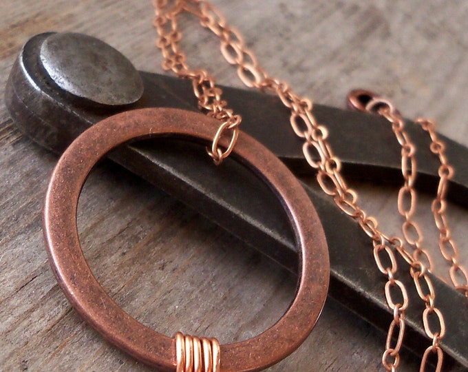 Minimalist Necklace - Copper Necklace - Modern Necklace for Women - Simple Necklace - Minimalist Jewelry - Copper Jewelry