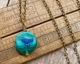 Bird Necklace - Beach Jewelry - Boho Necklace - Coastal Jewelry - Mom Gift