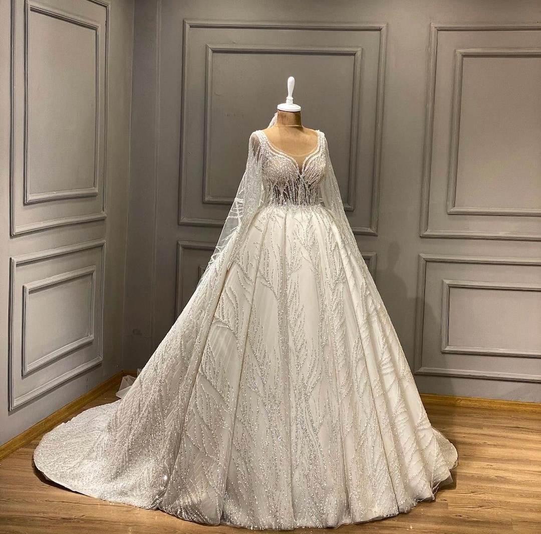 Long Sleeves Mauve Crystal Beaded Wedding Flower Girl Dress Birthday Dress main image 0