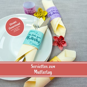 Napkins banderoles Mother&#39;s Day, gifts for Mother&#39;s Day, Mom is the best, gift mom, gift Mother&#39;s Day, download