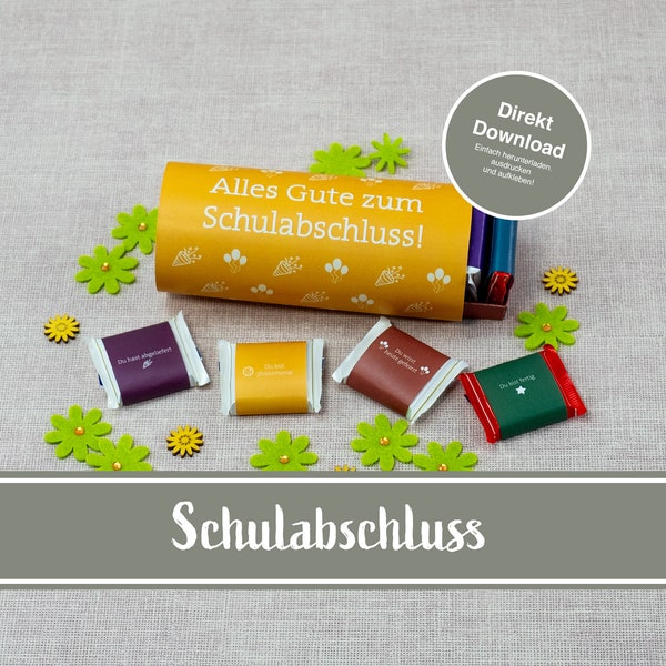 Ritter Sport Banderoles School Graduation, Gifts for the School Graduation, Ritter Sport Gift School Graduation, Gift, Download