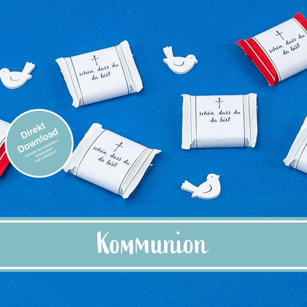 Ritter Sport Banderoles Communion, Communion, Ritter Sport Gift Communion, Guest Gift, Download