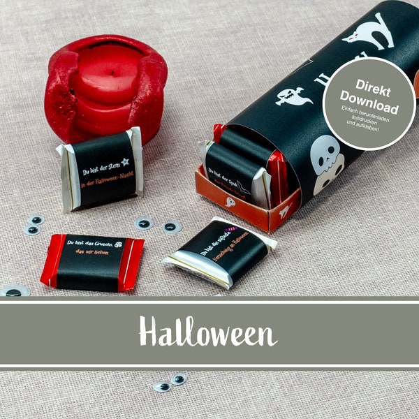 Ritter Sport Banderoles Halloween, Gifts for Halloween, Ritter Sport Gift Halloween, Gift, Download