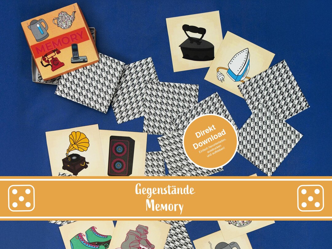 Object Memory Game, Memory Game for Seniors, Printable Object Memory ...