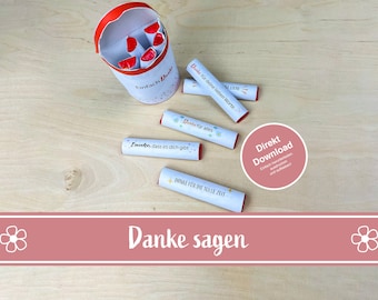 Duplo Banderolen Danke sagen, Danke, Dankeschön, Duplo Geschenk Danke sagen, Geschenk Danke sagen, Download