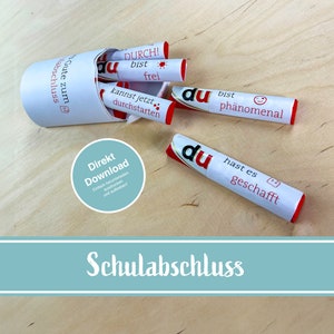 Duplo Banderolen Schulabschluss, Geschenke für den Abschluss, Schulabschluss Banderolen, Duplo Geschenk Schulabschluss, Bestanden, Download