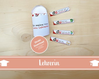 Duplo Teacher Wrappers, Teacher Gifts, Teacher is the Best, Duplo Teacher Gift, School Gift, Download