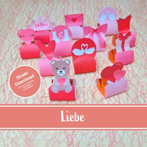 Ferrero Küsschen Banderolen Liebe, Ferrero Küsschen Liebe , Zuneigung Geschenk, Liebe Geschenk, Valentinstag, Download