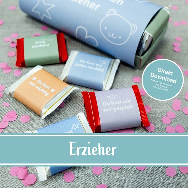 Ritter Sport banderoles educator, gifts for educators, Ritter Sport gift educator, gift male educator, download