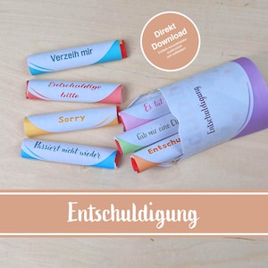 Duplo Banderolen Entschuldigung, Duplo Geschenk Entschuldigung, Geschenk Banderolen, DIY Geschenk, Geschenk zum entschuldigen Download