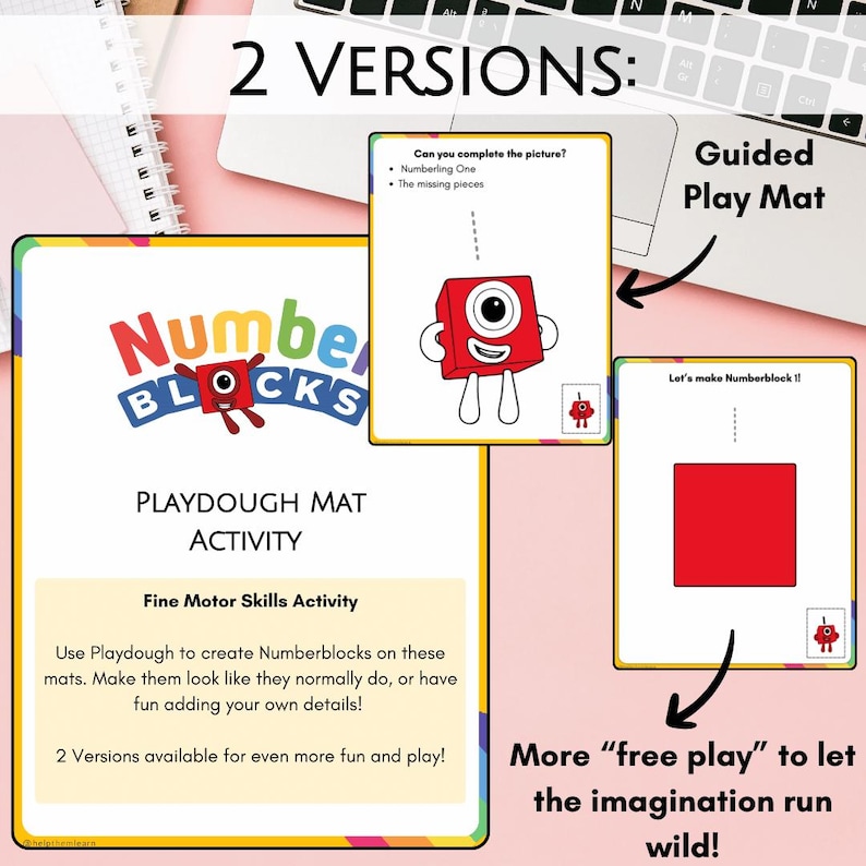 Numberblocks Playdough Mats: Fine Motor Skills Activity (digital ...