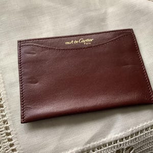 Vintage 1980s MUST’De CARTIER Paris Leather Card Holder