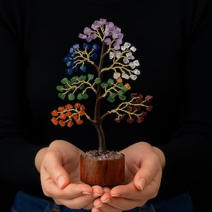 7 Chakra Crystal Tree of Life: Feng Shui Bonsai for Meditation