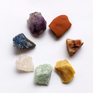 Bulk Natural 7 Chakra Raw Crystals, Raw Healing Crystal Chakra Kit, Rough Chakra Gemstone, wholesale Crystal, Rough Rocks, Chakra Balancing.