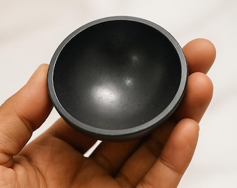 Hematite Crystal 2 Inch Polished Gemstone Bowl For Protection, Decor, Energy Charging, Crystal Trinket Holder & Meditation Bowl For Gift