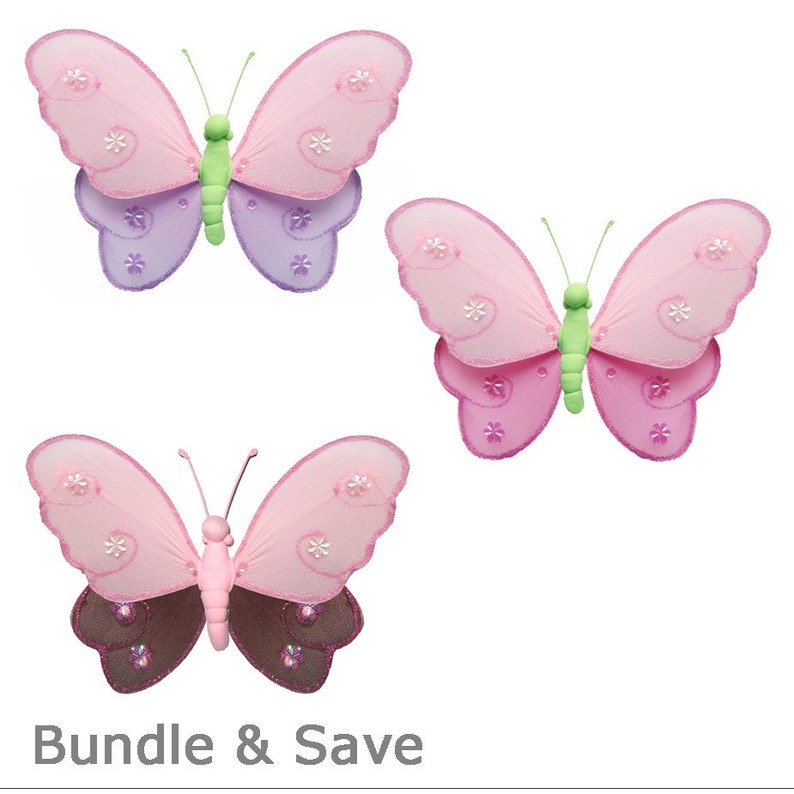 Butterfly Decoration Nylon Butterflies Decor Fabric Hanging Etsy