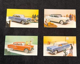 Vintage Postcards 1955 Chevy Two-Ten Delray Bel Air Chevrolet Dealer Cards 55 Car Automobile Memorabilia Ephemera = Sold Individually