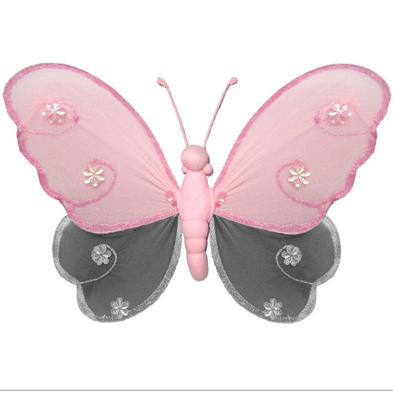 Butterfly Decoration Nylon Butterflies Decor Fabric Hanging Etsy