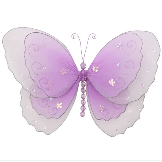 Butterfly Decorations Baby Nursery Nylon Hanging Fabric Decorative Butterflies Toddler Girl Room Bedroom Wall Ceiling 3d Decor Multi Layered