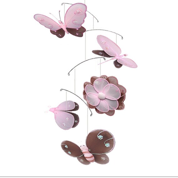 Butterfly Mobile Bee Flower Dragonfly Ladybug Baby Mobiles Ceiling Mobile Hanging Butterfly Crib Mobile Baby Room Decor Nursery Decor Hailey