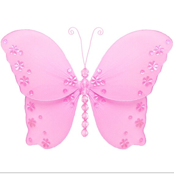 Nylon Butterfly Decor Fake Hanging Butterflies Decorate Childs Etsy