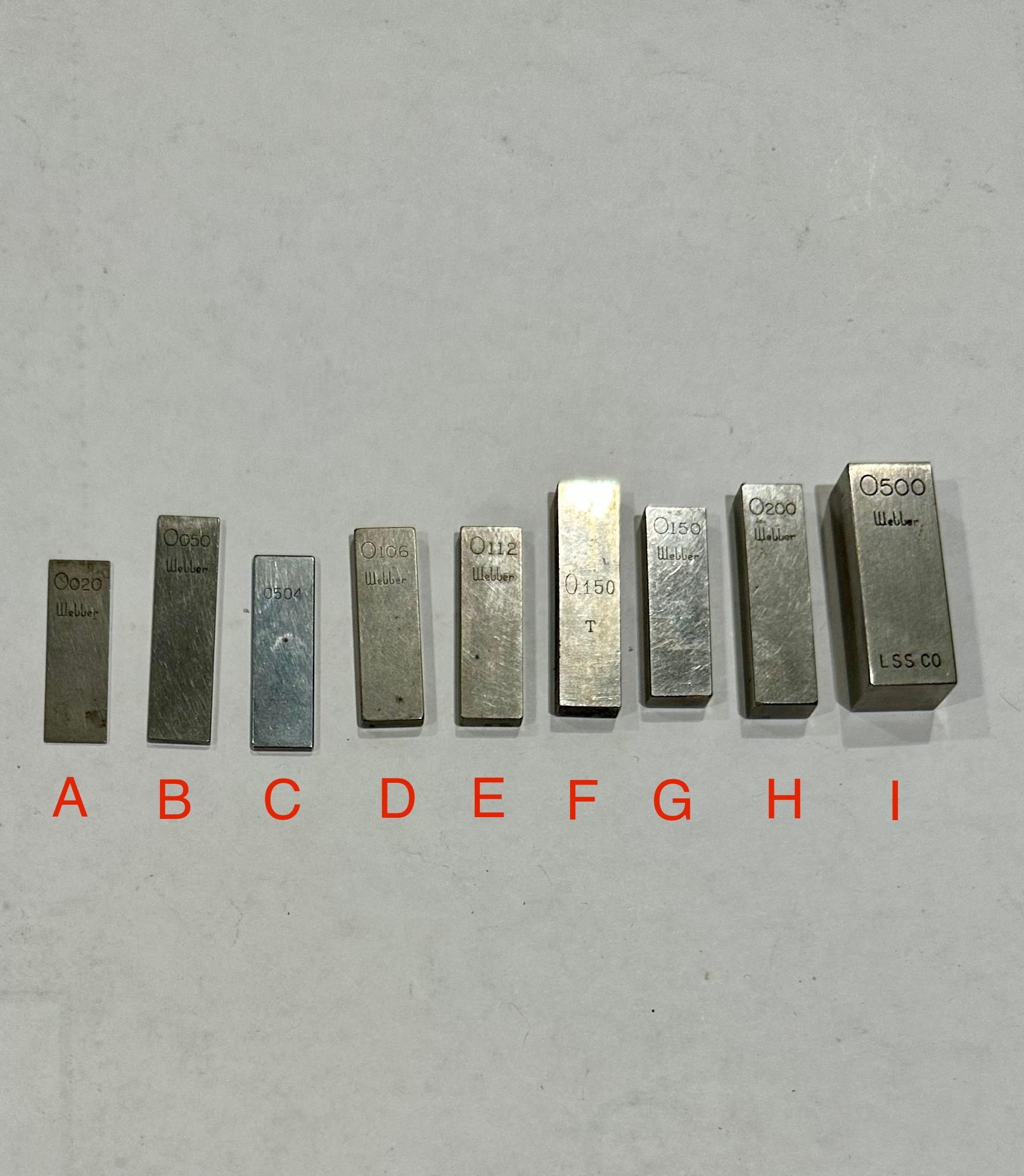  Worcester - 専用ページ Vintage Starrett Webber Precision Gage Gauge Blocks 0.020